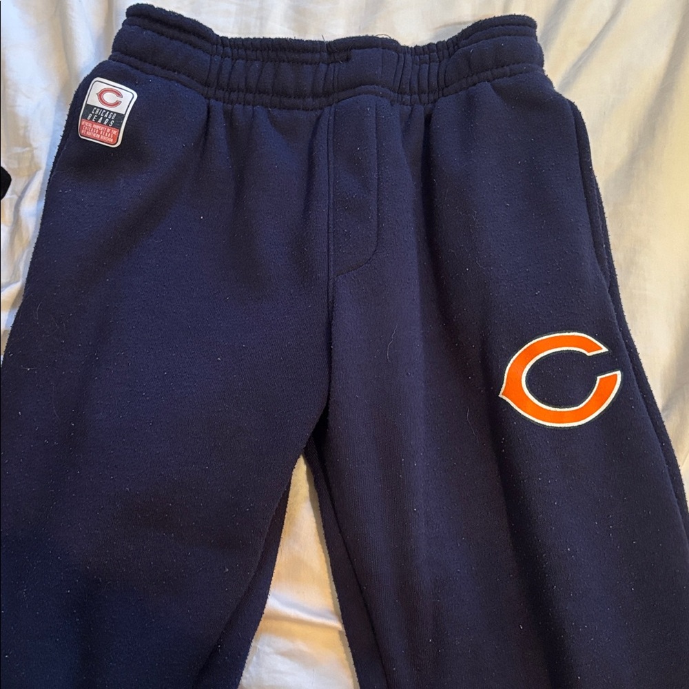 Boys Chicago Bears Navy and Grey Sweatpants